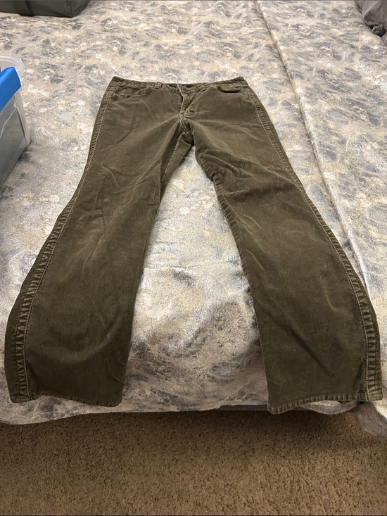 Calvin Klein Jeans Denim - Calvin Klein Jeans Olive Corduroy Wide-Leg Pants